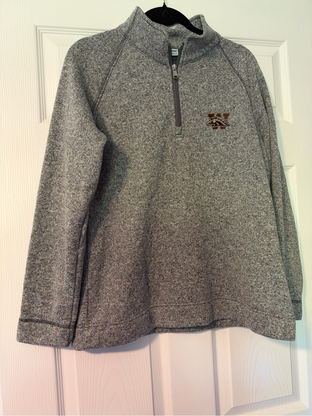 Champion Western Michigan Broncos 1/4 Zip Pullover Gray Large
